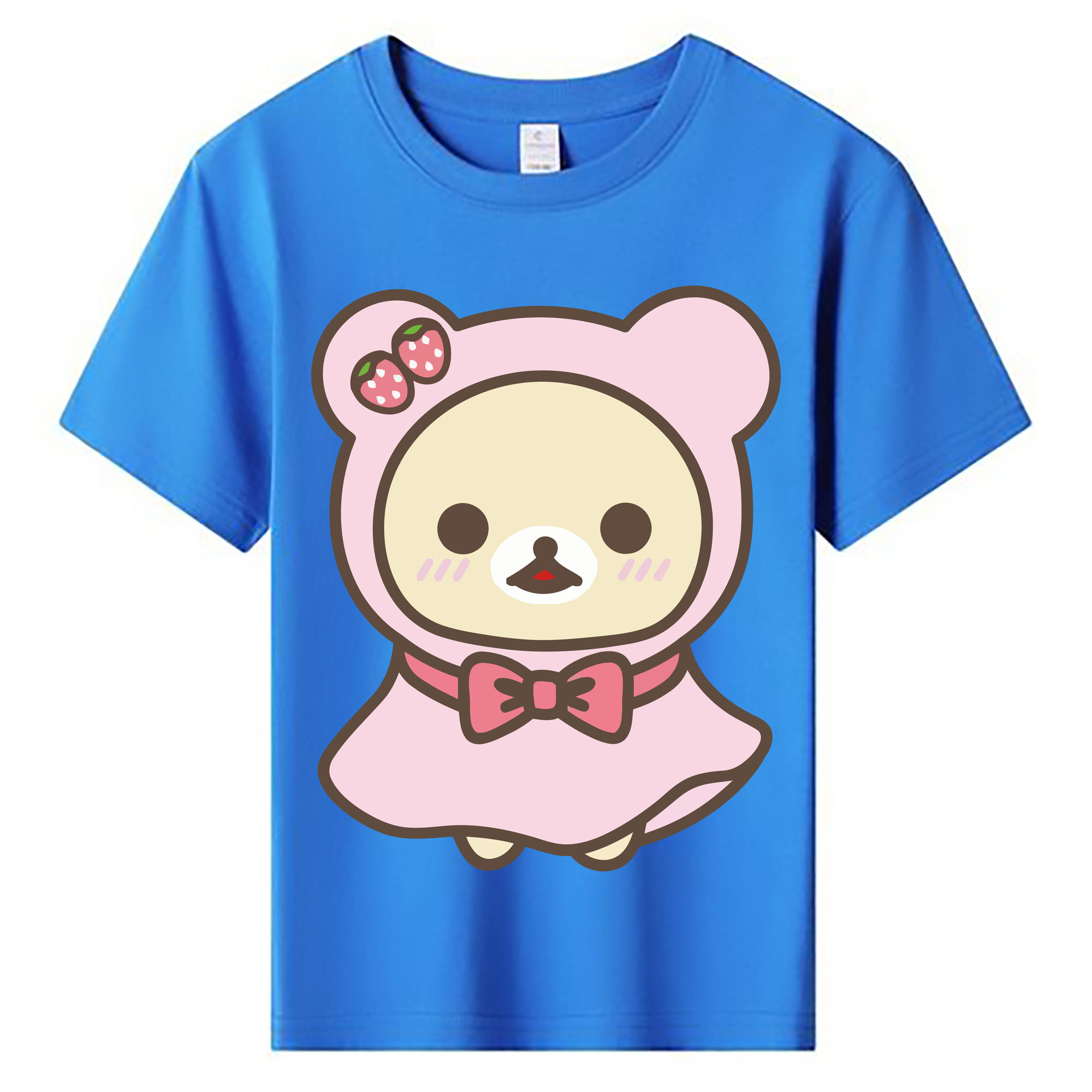 （画像用） リラックマ リラックマ キイロイトリ Rilakkuma Korilakkuma Kiiroitori 綿100％キッズTシャツ（フロントプリント）